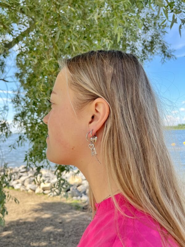 ''The key to my heart'' oorbellen