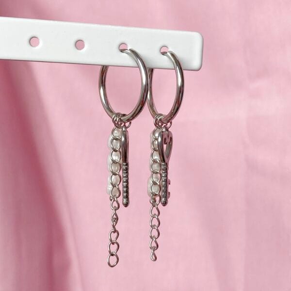 ''The key to my heart'' oorbellen