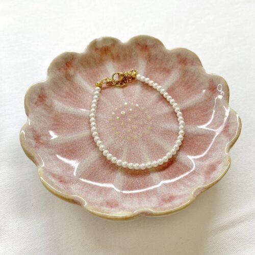 ''Pink/White Flower'' sieraden plateau